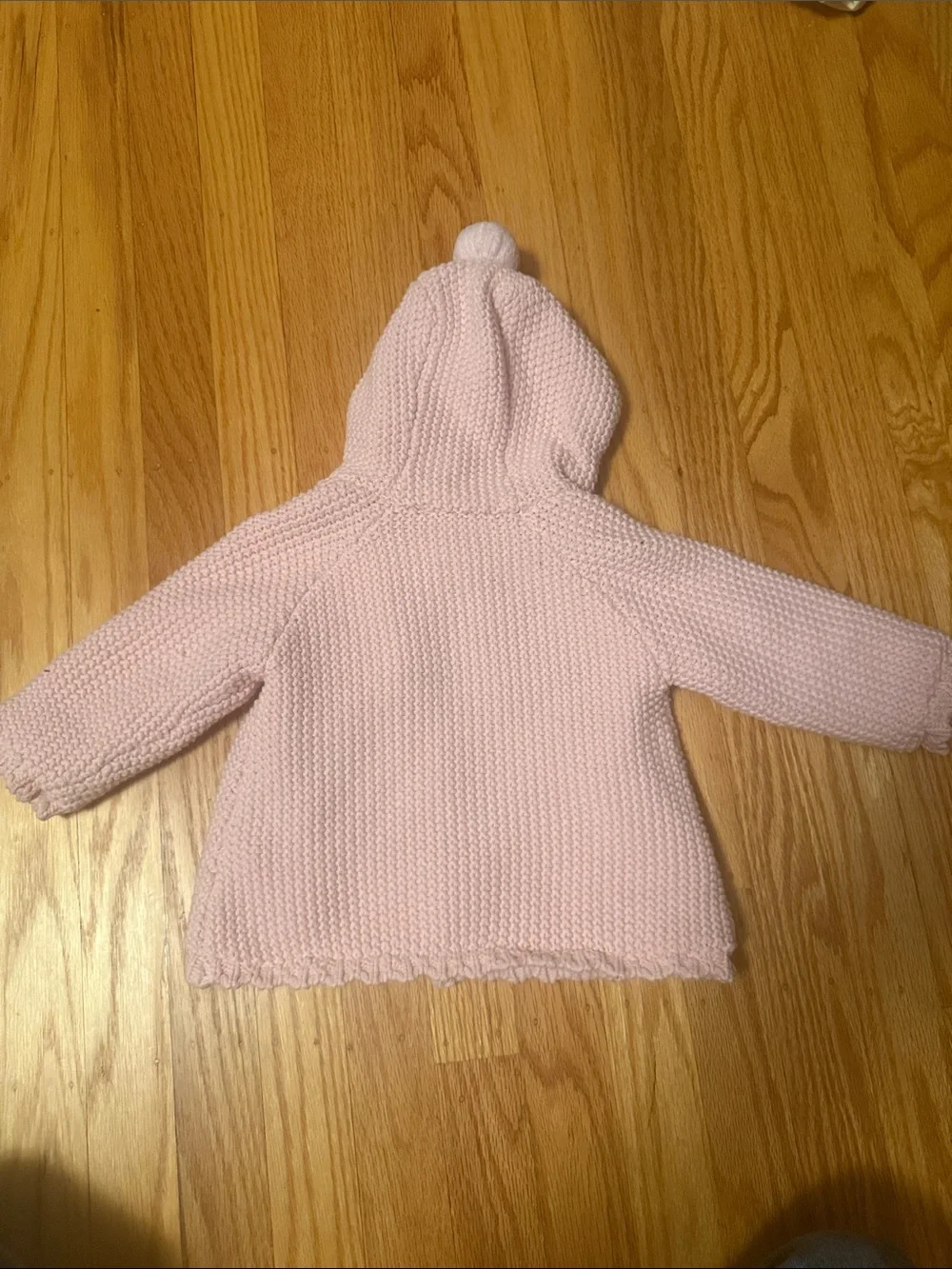 Mayoral Light Pink Knitted Hooded Baby Jacket
